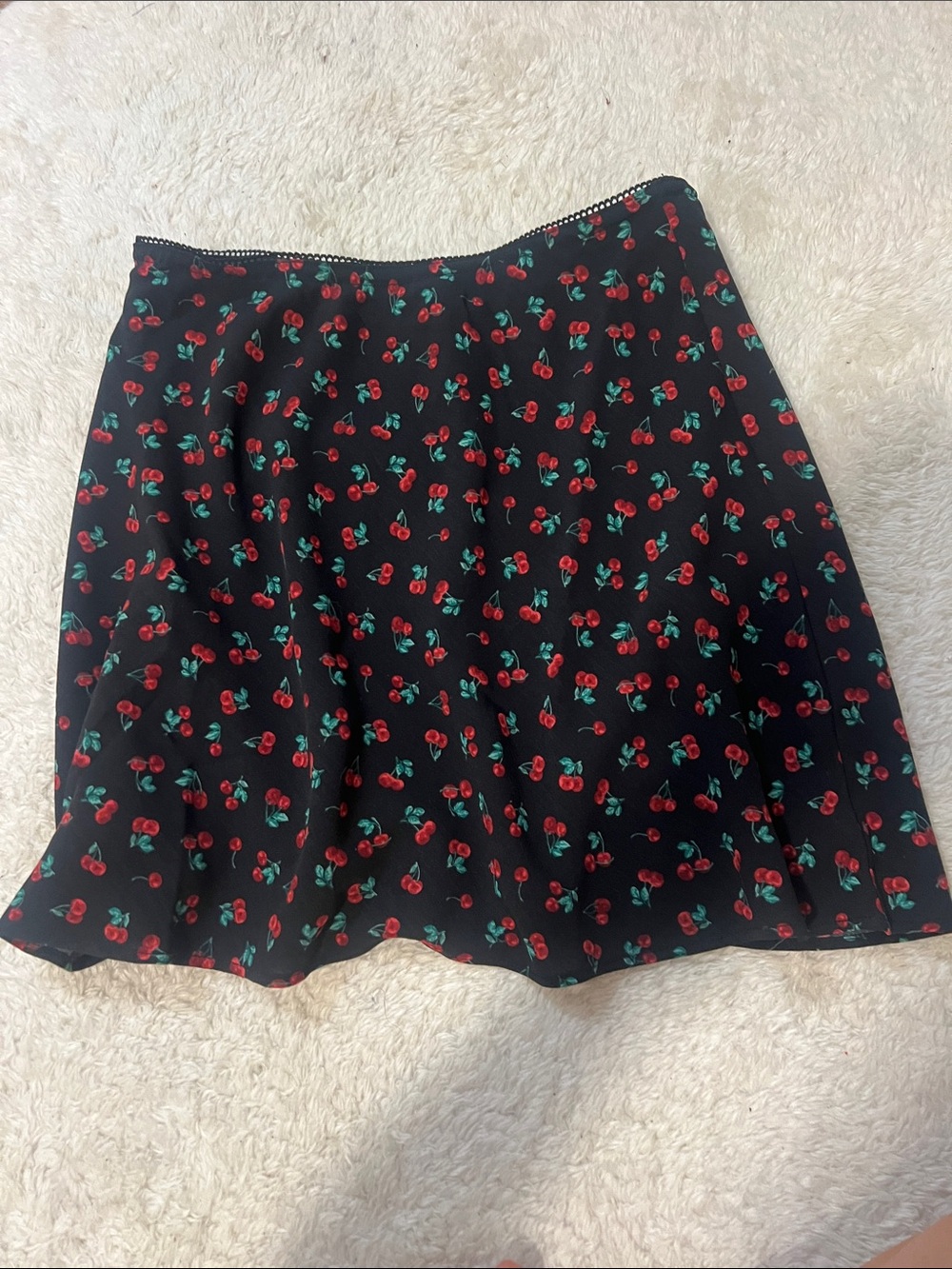 Aeropostale Black Cherry Print A-Line Skirt